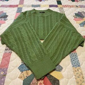 Green Cable Knit Sweater